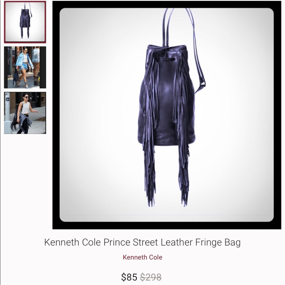 Kenneth Cole Black Leather Handbag